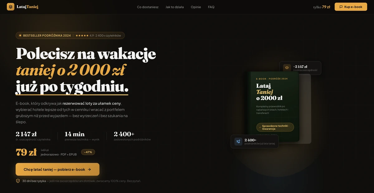 Lataj Taniej - generyczna strona bez StarterSkills (zwykłe proszenie AI)