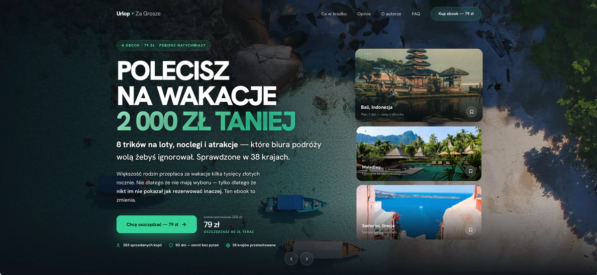 Landing page 3 — strona stworzona w Claude Code