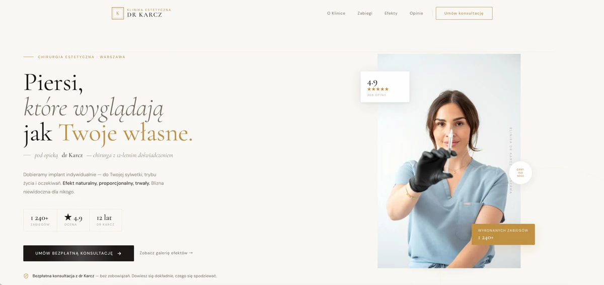Landing page 4 — strona stworzona w Claude Code