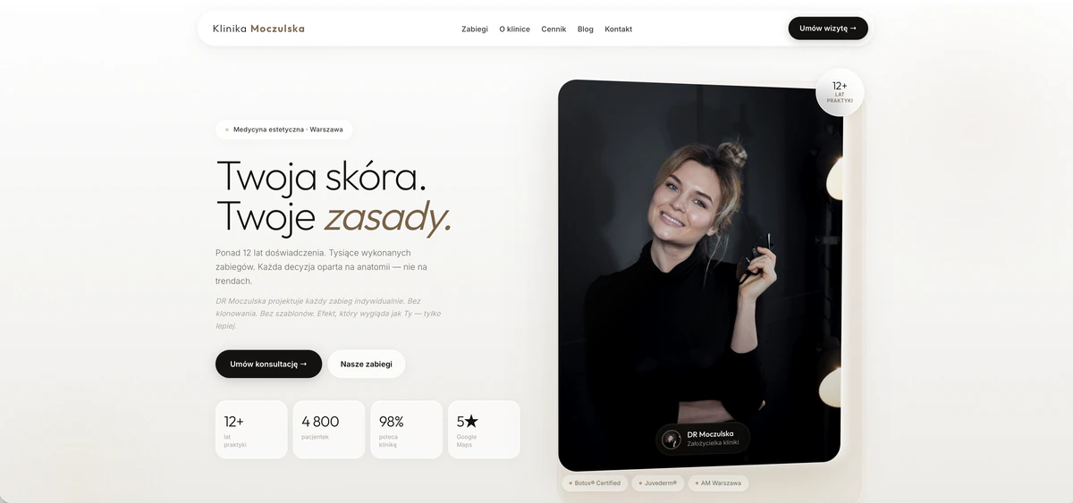 Landing page 7 — strona stworzona w Claude Code